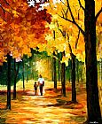 Leonid Afremov STROLL IN THE FOREST painting
